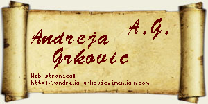 Andreja Grković vizit kartica